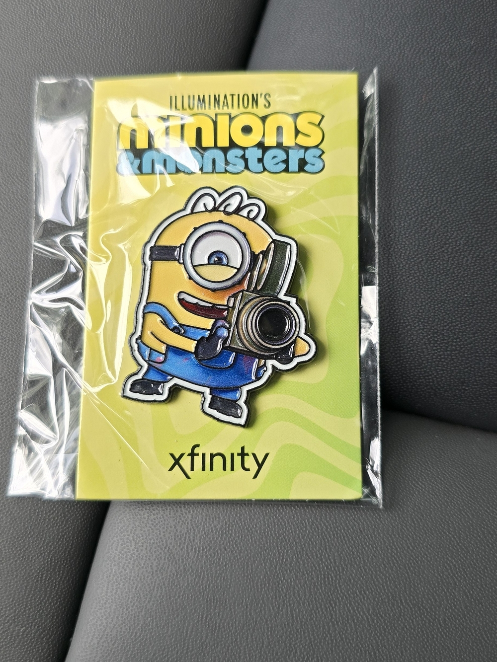 Xfinity Minion Camera Enamel Pin — Yellow and Blue Character Accessory
